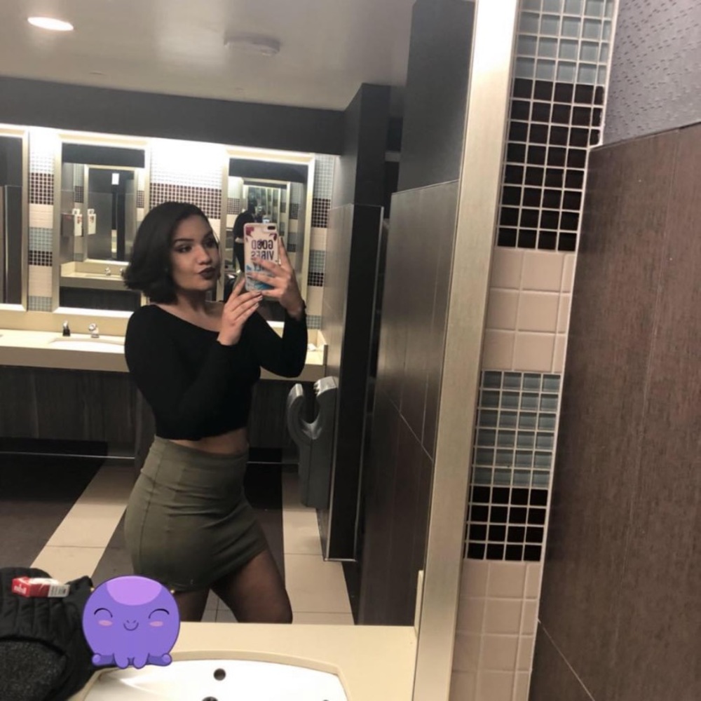 Large olive green skirt